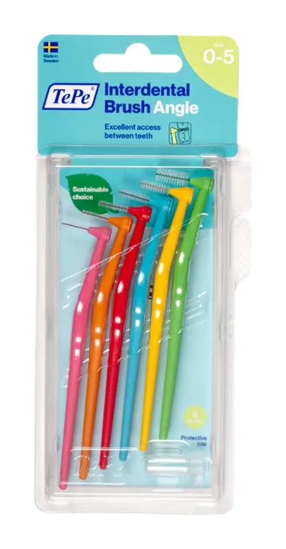 TePe Mezizubní kartáček Angle Mixed Pack, 6 ks