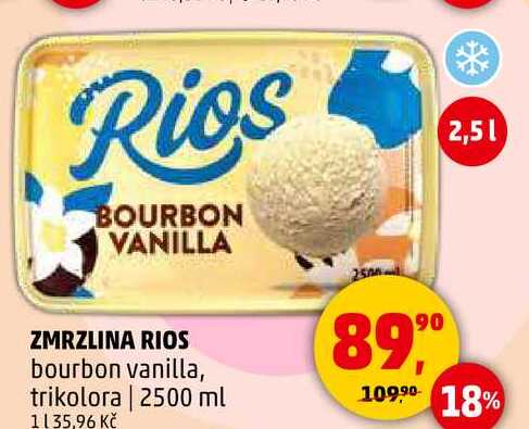 ZMRZLINA RIOS bourbon vanilla, trikolora, 2500 ml  