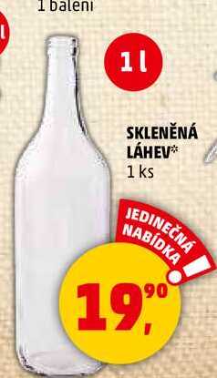 SKLENĚNÁ LÁHEV, 1 ks