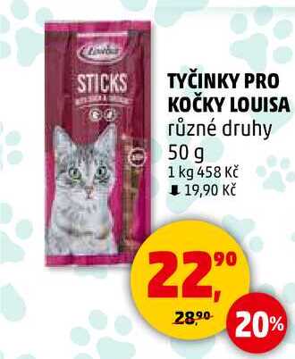TYČINKY PRO KOČKY LOUISA různé druhy, 50 g 