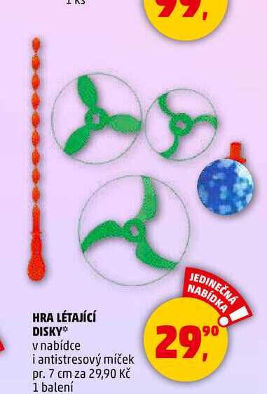 HRA LÉTAJÍCÍ DISKY v nabídce i antistresový míček pr. 7 cm, 1 balení