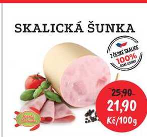 SKALICKÁ ŠUNKA Z ČESKÉ SKALICE 100g