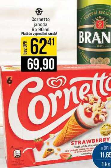 Cornetto jahoda 6 x 90 ml