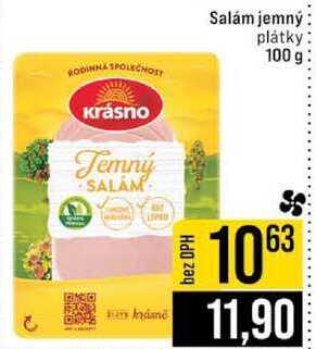 Salám jemný plátky 100 g 