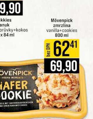 Mövenpick zmrzlina vanilla+cookies 800 ml 