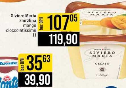Siviero Maria zmrzlina mango cioccolatissimo 1l