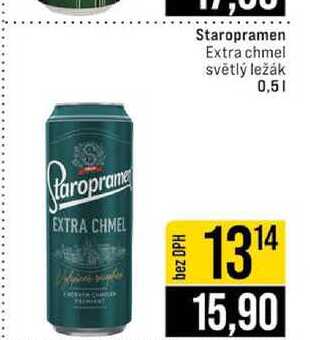 Staropramen Extra chmel světlý ležák 0,5l