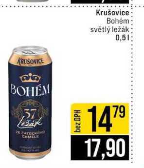 Krušovice Bohém světlý ležák 0,5l