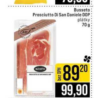Busseto Prosciutto Di San Daniele DOP plátky 70 g 