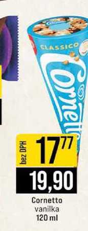 Cornetto vanilka 120 ml 