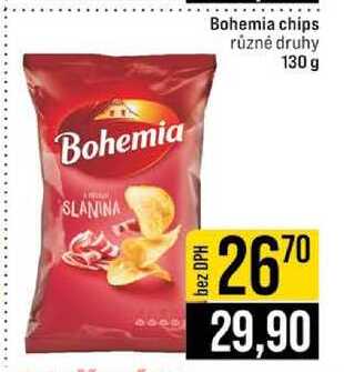Bohemia chips různé druhy 130 g 