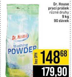 Dr. House prací prášek různé druhy 9 kg 90 dávek