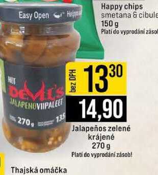 Jalapeños zelené krájené 270 g