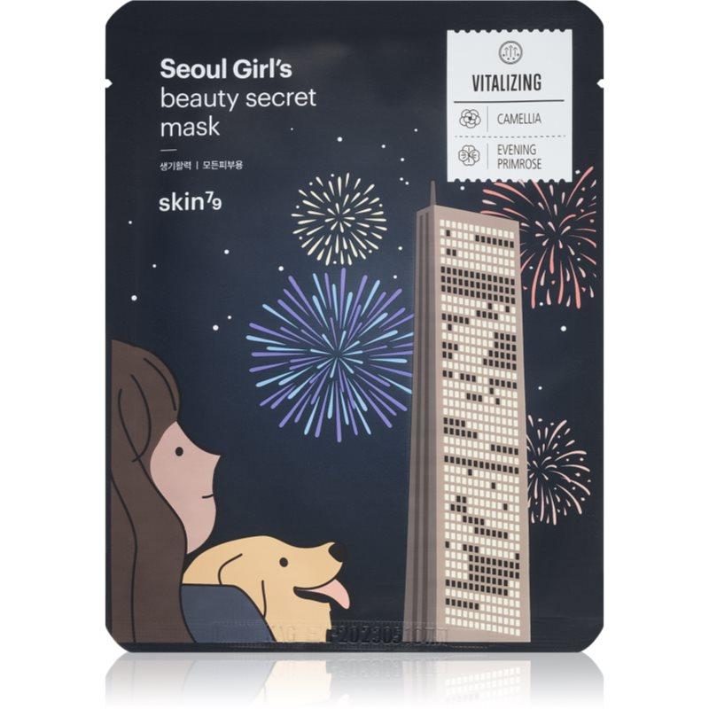Skin79 Seoul Girl's Beauty Secret zpevňující plátýnková maska na kontury obličeje 20 g