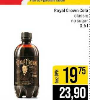 Royal Crown Cola classic no sugar 0,5l