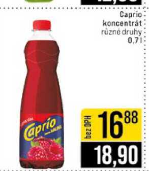 Caprio koncentrát různé druhy 0,7l