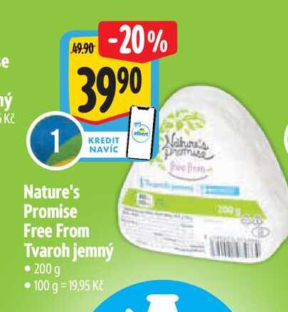 Nature's Promise Free From Tvaroh jemný 200 g  