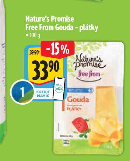 Nature's Promise Free From Gouda - plátky 100 g 