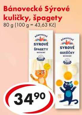 Bánovecké Sýrové kuličky, špagety, 80 g 