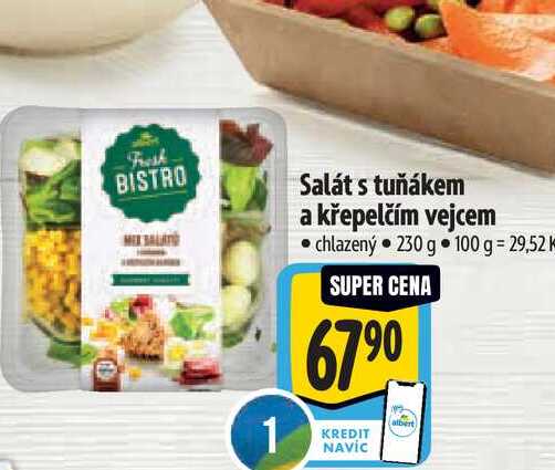   Salát s tuňákem a křepelčím vejcem 230 g