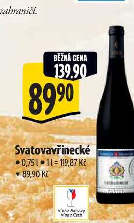   Svatovavřinecké 0,75 l