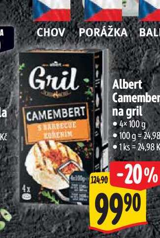  Albert Camember na gril 4x100 g  