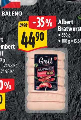  Albert  Bratwurst 330 g 