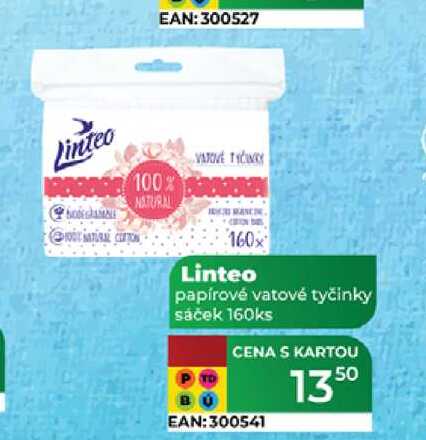Linteo papírové vatové tyčinky sáček 160ks