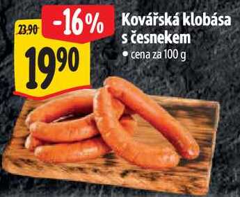 Kovářská klobása s česnekem, 100 g 