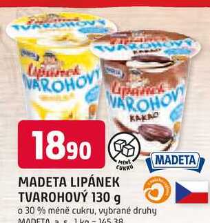MADETA LIPÁNEK TVAROHOVÝ 130 g 