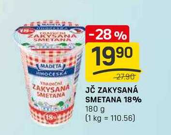 JČ ZAKYSANÁ SMETANA 18% 180 g 