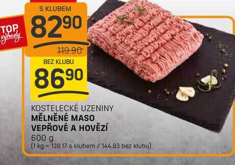 MĚLNĚNÉ MASO VEPŘOVÉ A HOVĚZÍ 600 g