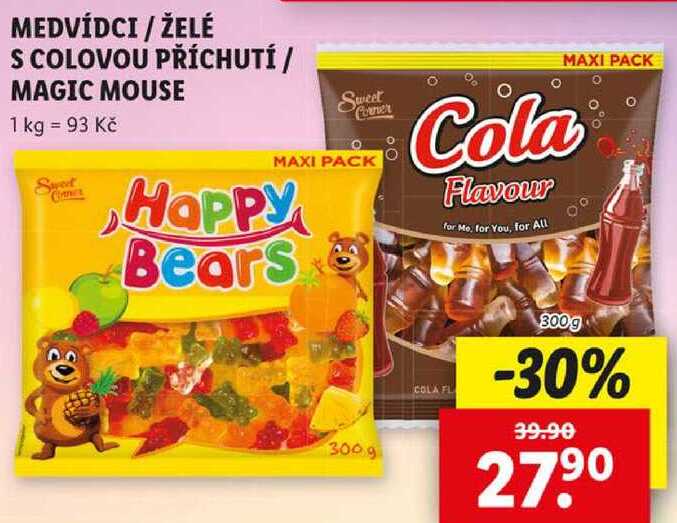 MEDVÍDCI/ŽELÉ S COLOVOU PŘÍCHUTÍ/MAGIC MOUSE, 300 g