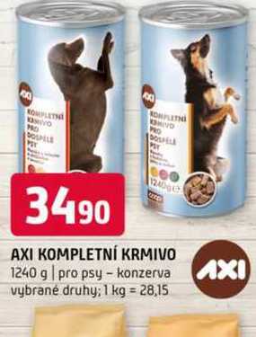 Axi kompletní krmivo 1240 g  pro psy konzerva vybrané druhy