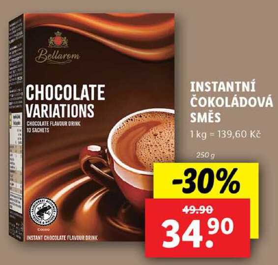 INSTANTNÍ ČOKOLÁDOVÁ SMĚS, 250 g