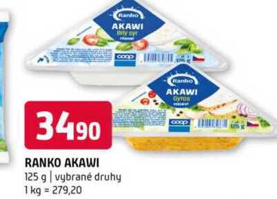Ranko akawi 125 g vybrané druhy