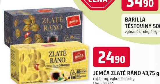 JEMČA ZLATÉ RÁNO 43,75 g čaj černý