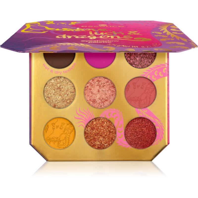essence love, luck & dragons paletka očních stínů 7,74 g