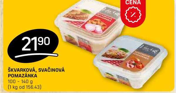 ŠKVARKOVÁ, SVAČINOVÁ POMAZÁNKA 100-140 g