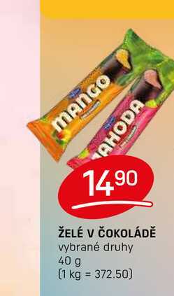ŽELÉ V ČOKOLÁDĚ vybrané druhy 40 g