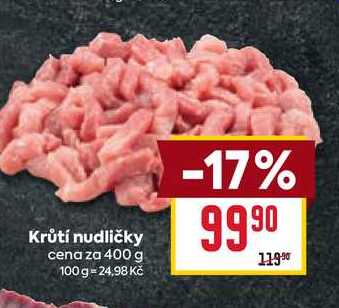Krůtí nudličky cena za 400 g