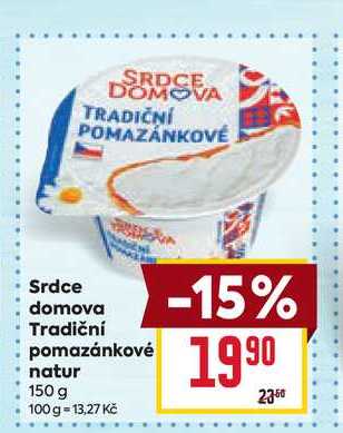 Srdce domova Tradiční pomazánkové natur 150 g 