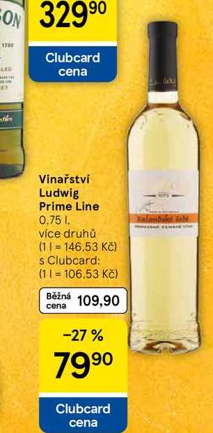 Vinařství Ludwig Prime Line, 0,75 l
