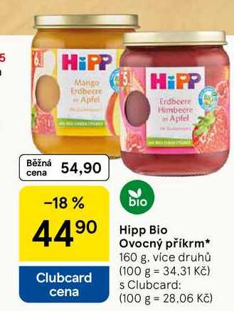 Hipp Bio Ovocný příkrm, 160 g 