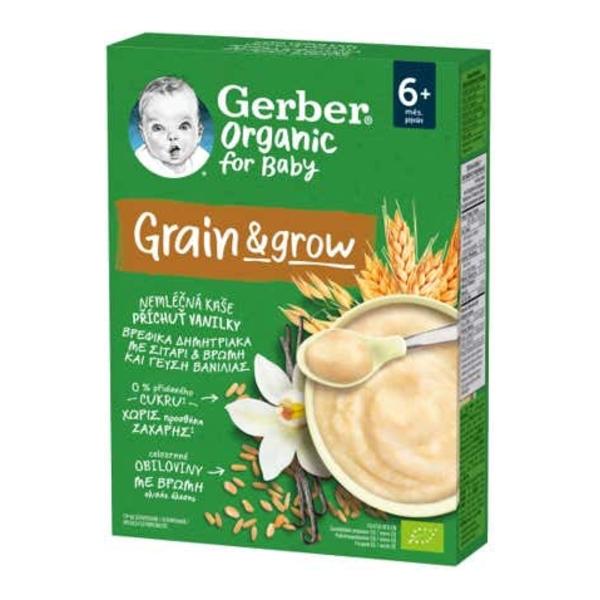 Gerber Organic nemléčná kaše s příchutí vanilky