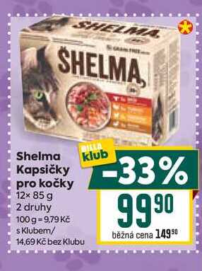 Shelma klub Kapsičky pro kočky 12x 85 g 
