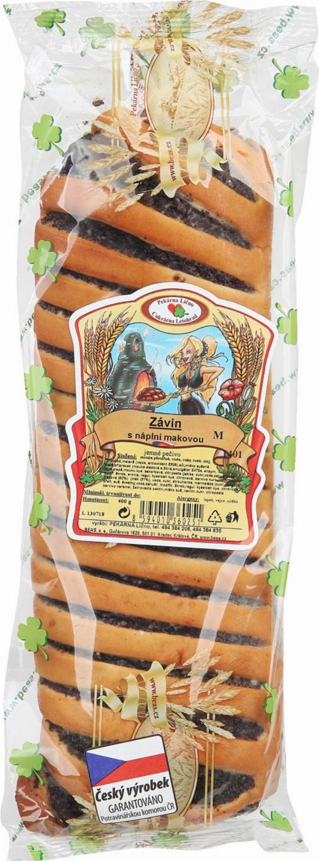 Závin makový balený 400 g