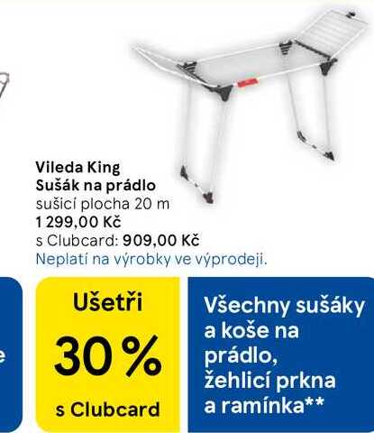 Vileda King Sušák na prádlo, sušicí plocha 20 m  