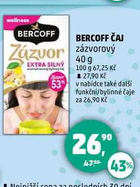 BERCOFF ČAJ Zázvor zázvorový, 40 g 