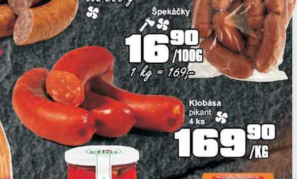 Klobása pikant 4 ks 